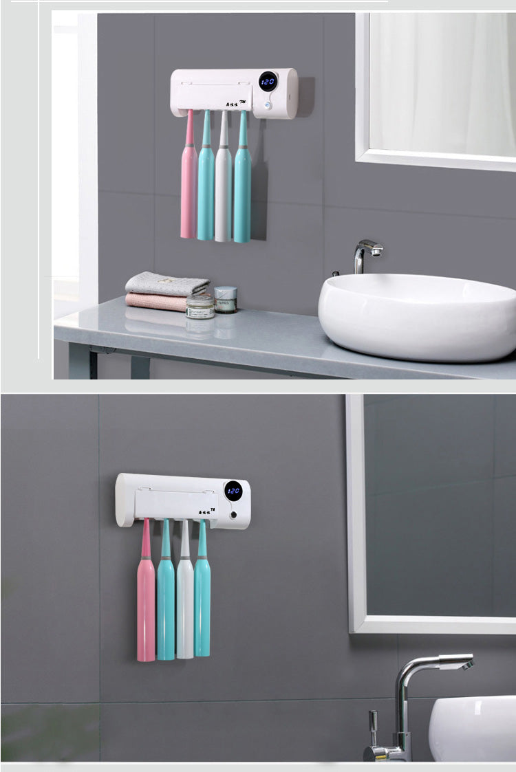 UV Sterilizing Drying Wall-Mounted Toothbrush Holder