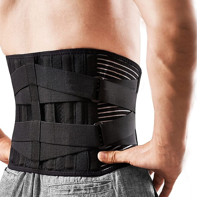 Breathable Black Back Support Belt for Pain Relief