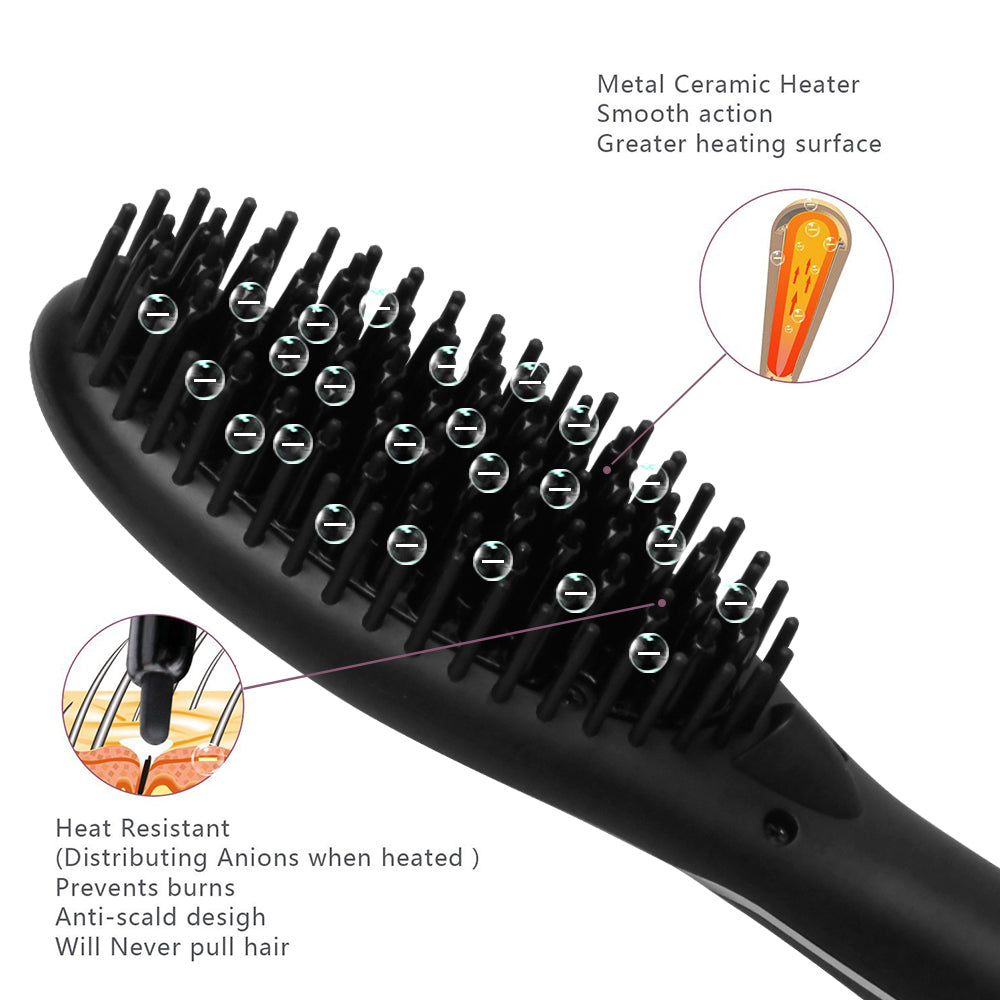 Ionic Straightening Comb and Curling Iron Combo