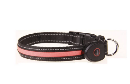 USB Rechargeable LED Dog Collar (Peach Shape)