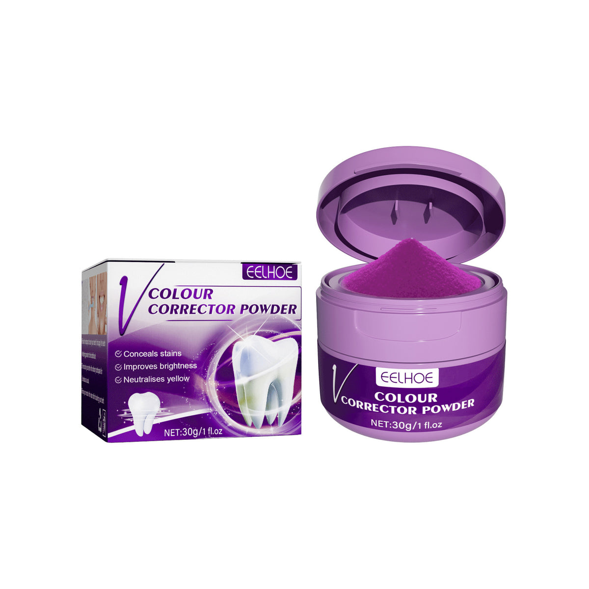 EELHOE v34 Whitening Tooth Powder for Fresh Breath