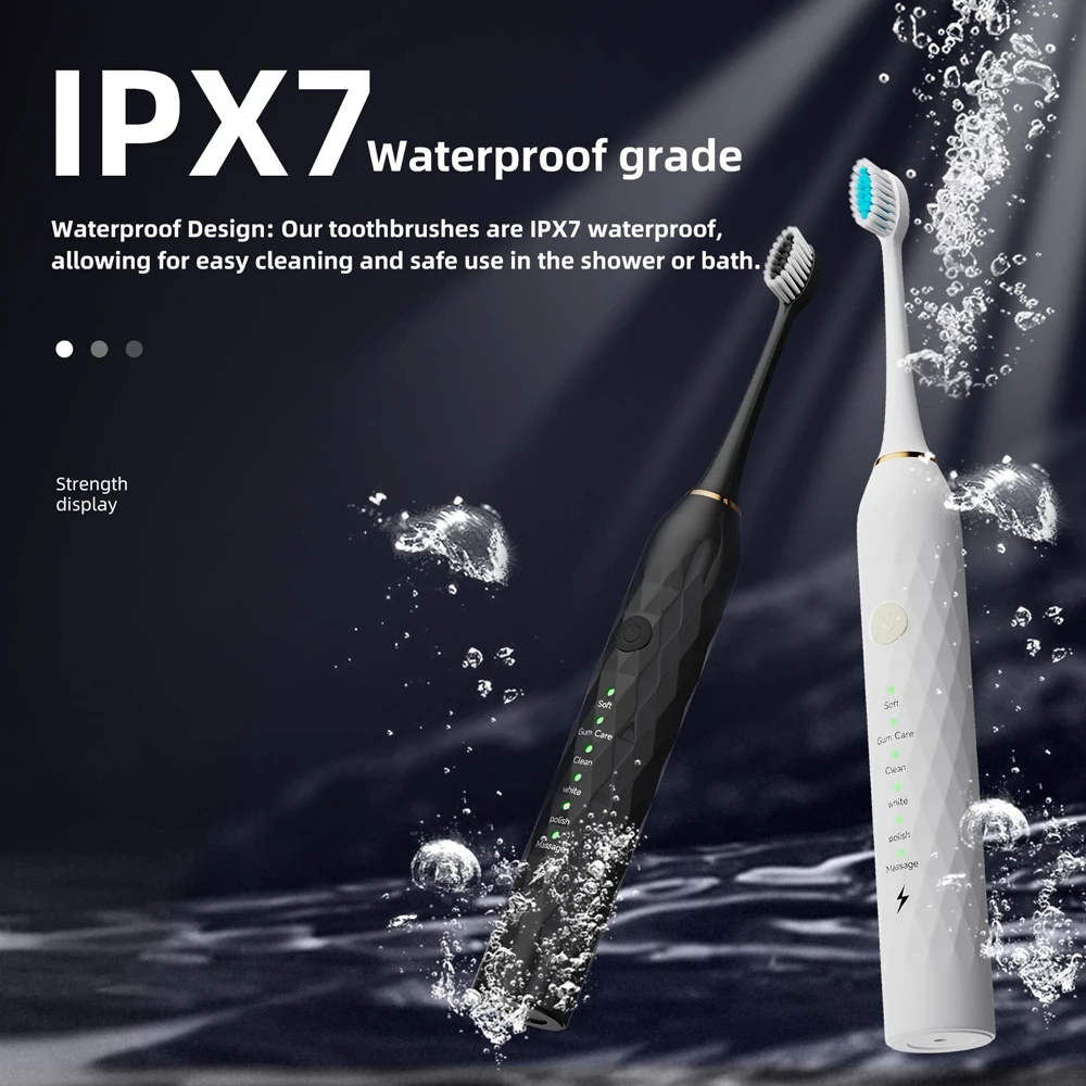 New Sonic Charging Electric Toothbrush with 6 Modes