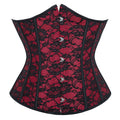 New Deep Red Short Waist Shaper Corset for Women
