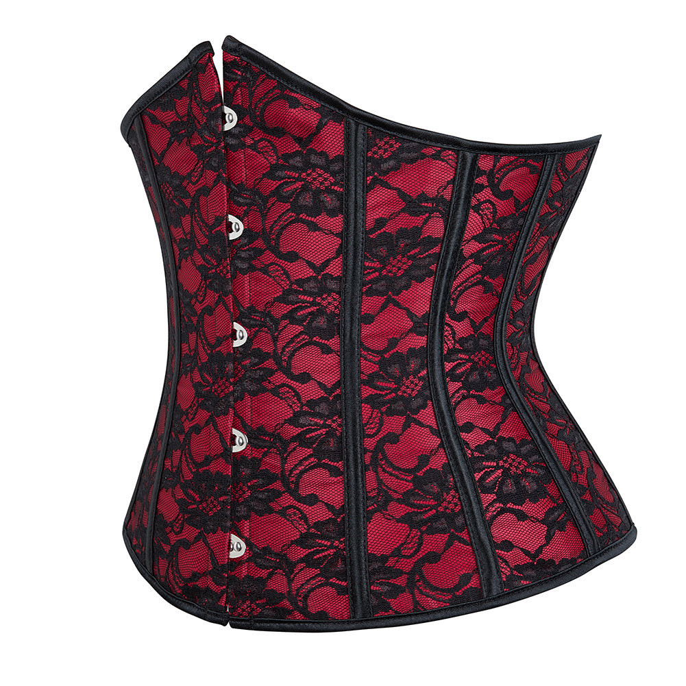 New Deep Red Short Waist Shaper Corset for Women