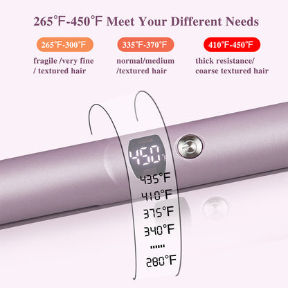 2-in-1 Professional Flat Iron with LCD Display